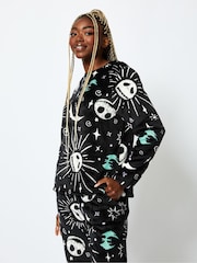 Skinnydip Black Disney Nightmare Before Christmas Fleece Pyjama Set - Image 3 of 4