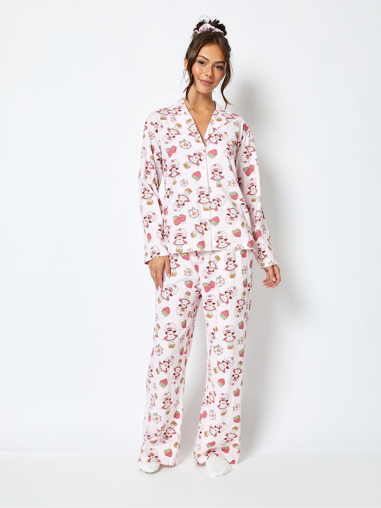 Strawberry Shortcake x Skinnydip Pyjama Set in Pink - Image 1 of 5