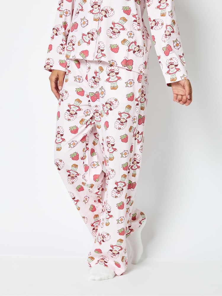 Strawberry Shortcake x Skinnydip Pyjama Set in Pink - Image 3 of 5