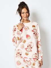 Strawberry Shortcake x Skinnydip Fleece Pyjama Set in Pink - Image 1 of 5