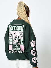 Dont Quit Your Daydream Sweatshirt in Green - Image 4 of 5