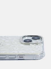 Blanco - Funda para iPhone con diseño de cardo silvestre antigolpes para iPhone 15 Plus - Imagen 3 de 5