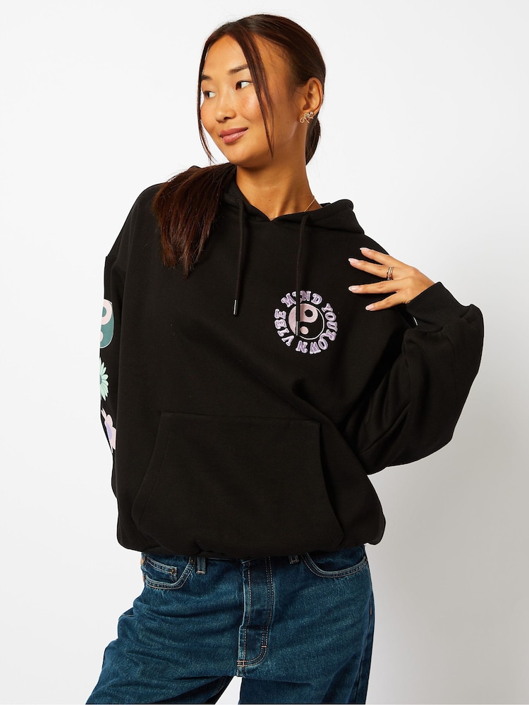 Lifes A Blessin Hoodie in Black - Image 2 of 5