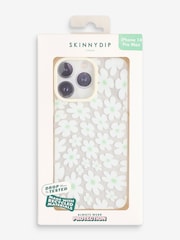 Skinnydip Sage & White Warped Daisy Shock iPhone 15 Plus Case - Image 1 of 6