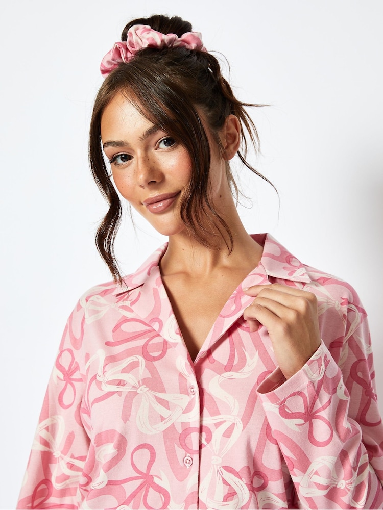 Skinnydip Pink Bow Pyjama Set - Image 4 of 4