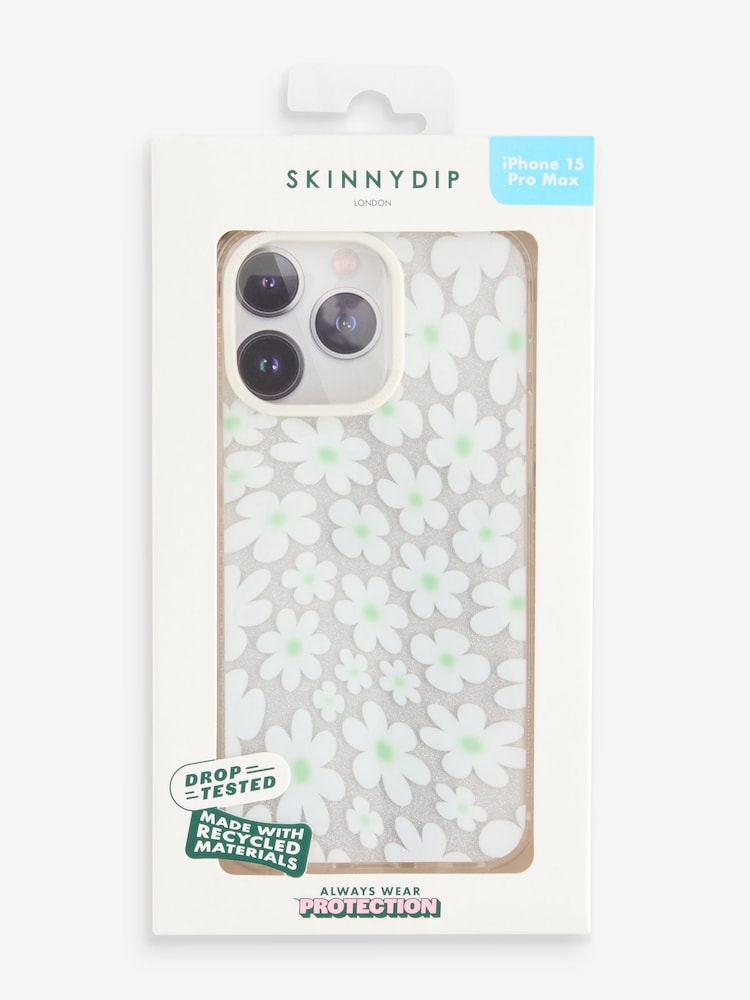 Skinnydip Sage & White Warped Daisy iPhone 16 Case - Image 2 of 6 Skinnydip Sage & White Warped Daisy iPhone 16 Case - Image 2 of 6