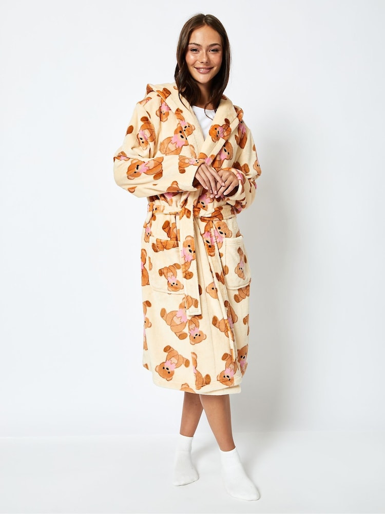 Buy Skinnydip Brown Teddy Bear BowDressing Gown from Next USA