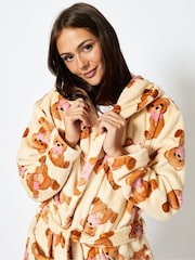 Skinnydip Brown Teddy Bear BowDressing Gown - Image 4 of 4