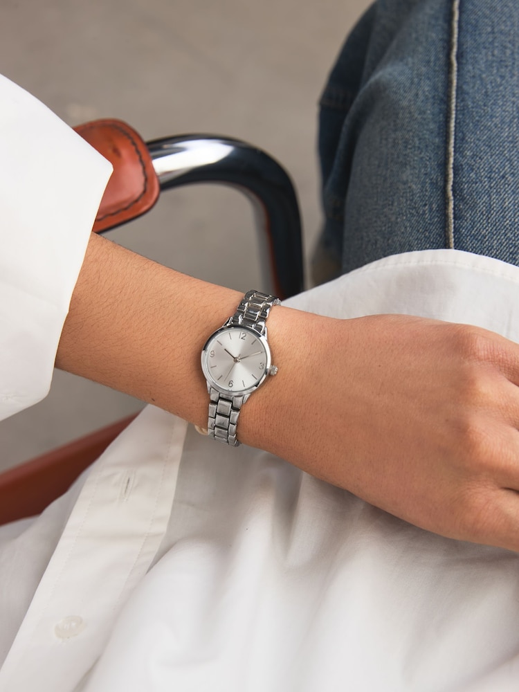 Silver Tone Mini Boyfriend Watch - Image 1 of 1