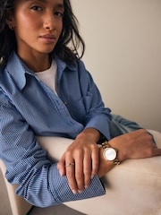 Gold Chunky Chain Waterproof Bracelet Watch - Image 2 of 4