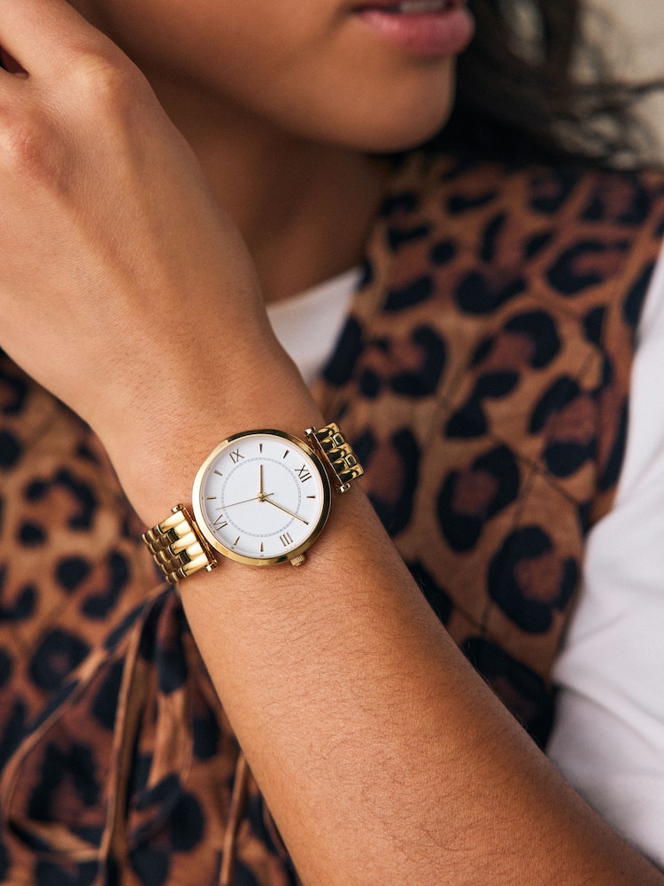 Gold Tone Waterproof Bracelet Watch - Image 1 of 3