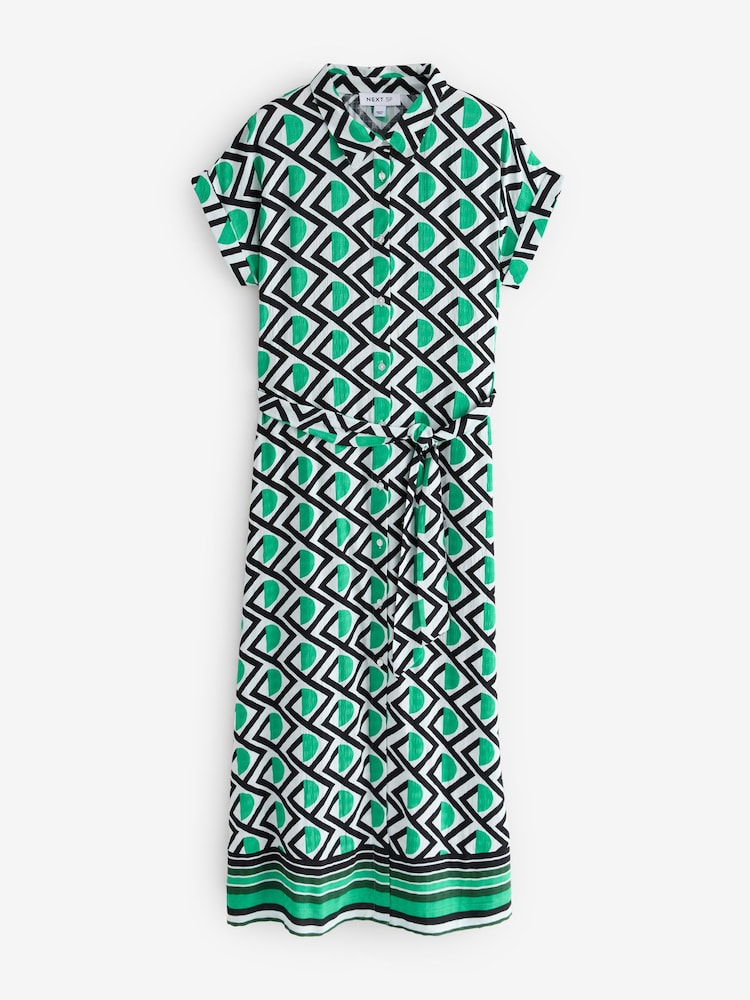 Green Patterned Dress - Image 1 of 1