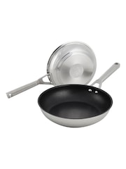 Ninja Silver ZEROSTICK Stainless Steel 2-Piece Frying Pan Set - Image 1 of 4