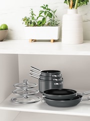 Ninja Grey ZEROSTICK Stackable 5-Piece Pan Set - Image 1 of 5