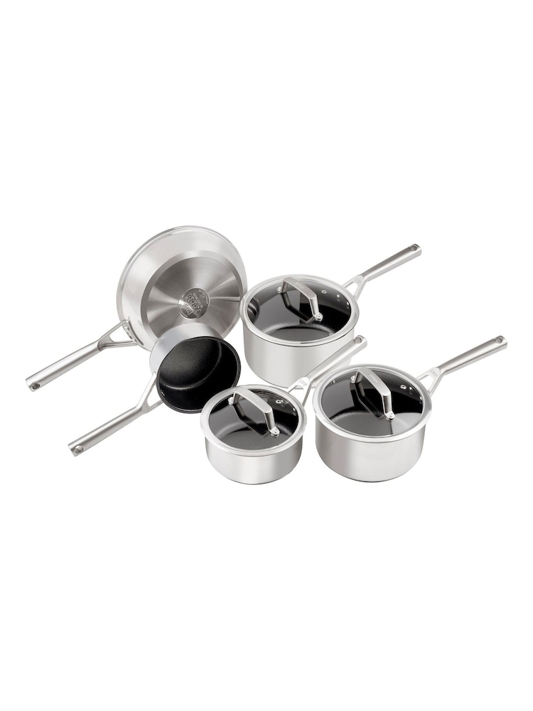 Ninja Silver ZEROSTICK Stainless Steel 5-Piece Pan Set - Image 2 of 6