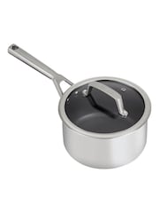 Ninja Silver ZEROSTICK Stainless Steel 18cm Saucepan with Lid - Image 2 of 4