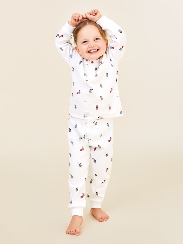 JoJo Maman Bébé Ecru Paddington Pyjamas - Image 4 of 5