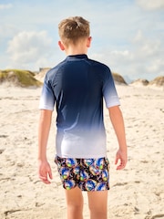 Black/Navy Short Sleeve Rash Vest (1.5-16yrs) - Image 2 of 9