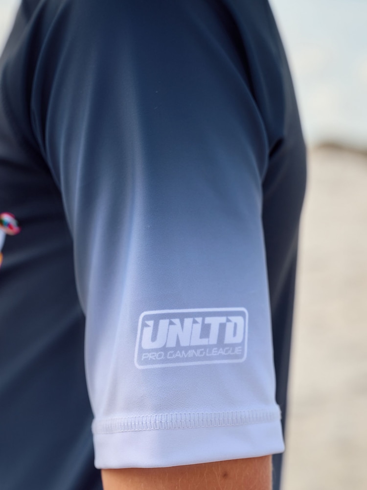 Black/Navy Short Sleeve Rash Vest (1.5-16yrs) - Image 5 of 9