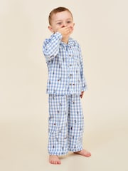 JoJo Maman Bébé Blue Paddington Pyjamas - Image 6 of 9