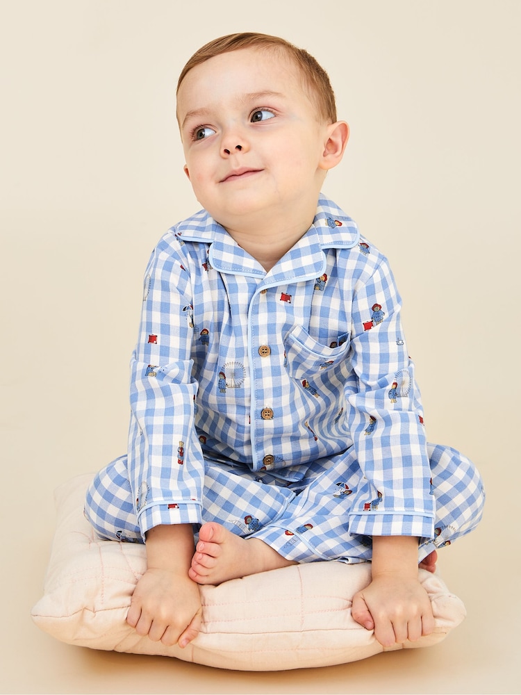 JoJo Maman Bébé Blue Paddington Pyjamas - Image 7 of 9