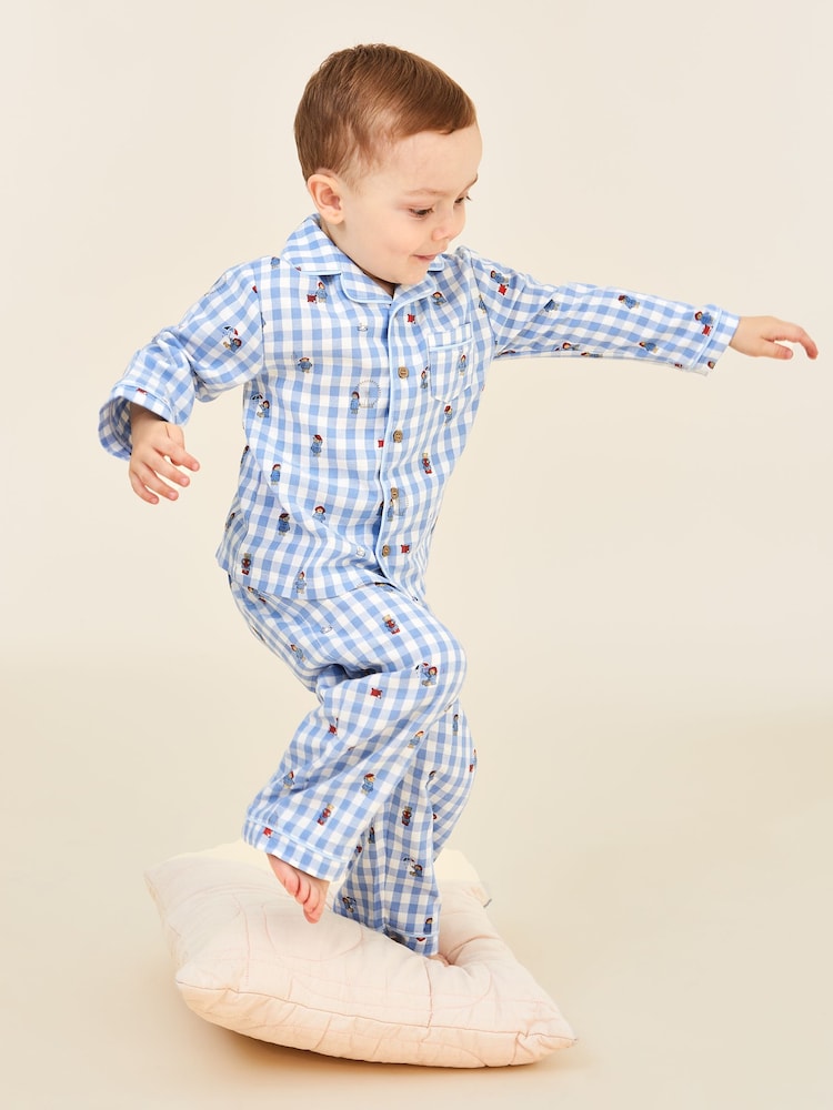 JoJo Maman Bébé Blue Paddington Pyjamas - Image 8 of 9
