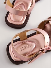 Rose Gold Metallic Leather Fisherman Sandals - Image 5 of 9