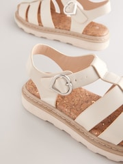 White Standard Fit (F) Chunky Fisherman Sandals - Image 9 of 10
