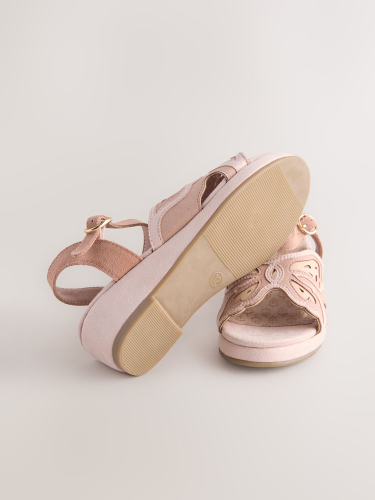 Pink Butterfly Wedge Sandals - Image 5 of 5