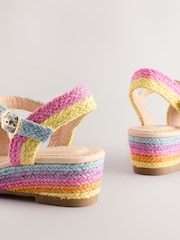 Rainbow Jute Wedge Sandals - Image 3 of 6