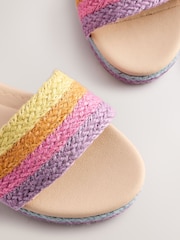 Rainbow Jute Wedge Sandals - Image 4 of 6