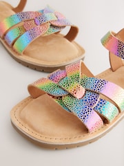 Rainbow Wide Fit (G) Leather Woven Sandals - Image 5 of 5
