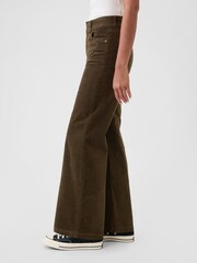 Gap Brown High Waisted Corduroy Stride Wide-Leg Jeans - Image 5 of 8