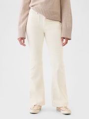 Gap Beige High Waisted Corduroy 70s Flare Trousers - Image 2 of 6