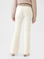 Gap Beige High Waisted Corduroy 70s Flare Trousers - Image 3 of 6