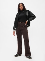 Gap Brown High Waisted Corduroy 70s Flare Trousers - Image 1 of 6