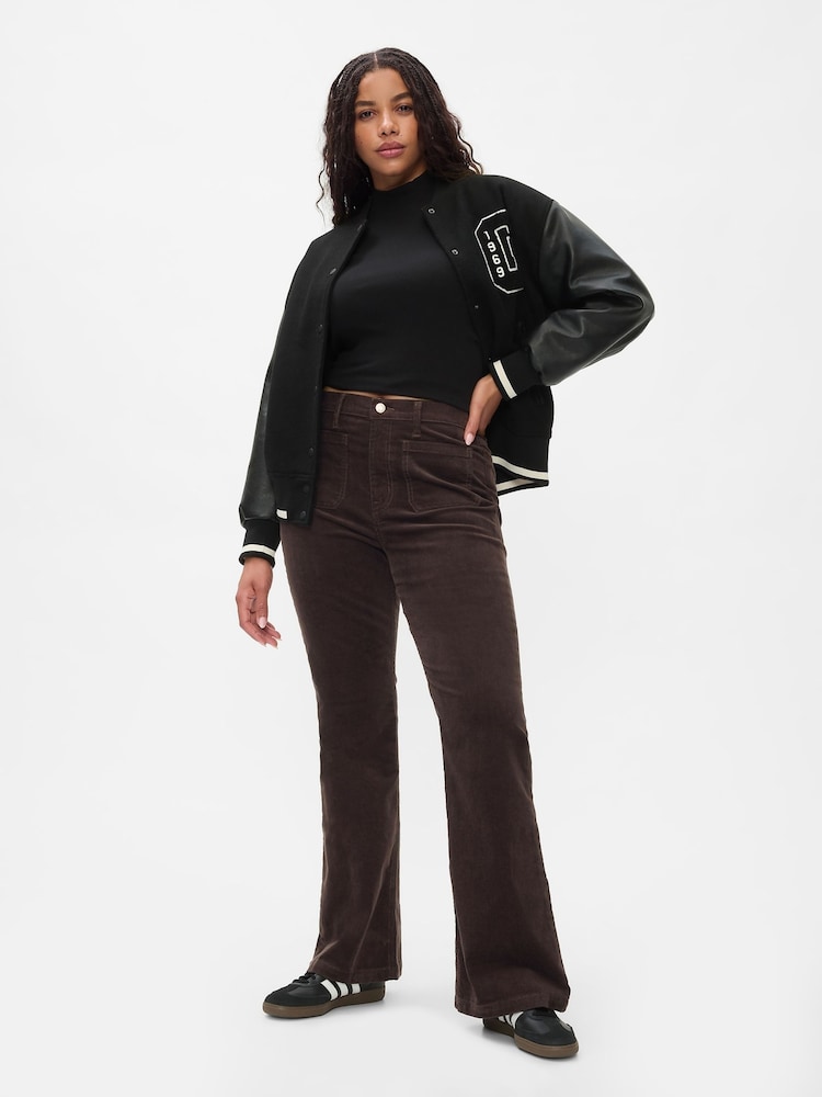 Gap Brown High Waisted Corduroy 70s Flare Trousers - Image 1 of 6