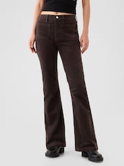 Gap Brown High Waisted Corduroy 70s Flare Trousers - Image 2 of 6