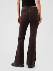 Gap Brown High Waisted Corduroy 70s Flare Trousers - Image 3 of 6