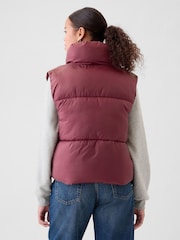 Bordeauxrood - Gap Gewatteerde bodywarmer met logo - Image 3 of 5