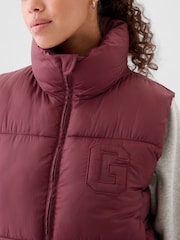 Bordeauxrood - Gap Gewatteerde bodywarmer met logo - Image 4 of 5
