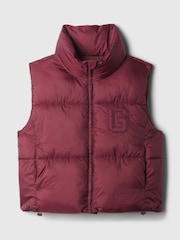 Bordeauxrood - Gap Gewatteerde bodywarmer met logo - Image 5 of 5