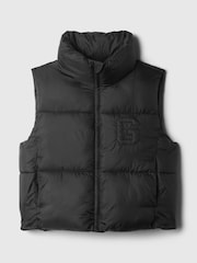 Zwart - Gap Gewatteerde bodywarmer met logo - Image 5 of 5