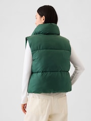 Kakigroen - Gap Gewatteerde bodywarmer met logo - Image 2 of 5