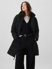 Gap Black Logo Long Puffer Coat - Image 3 of 5