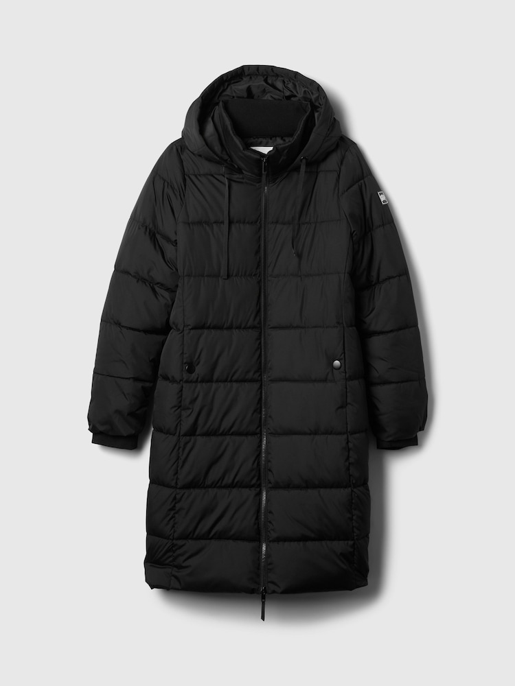 Gap Black Logo Long Puffer Coat - Image 5 of 5