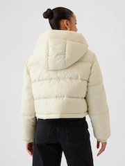 Gap Cream Logo Heavyweight Puffer Coat - Image 2 of 6