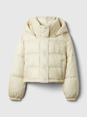 Gap Cream Logo Heavyweight Puffer Coat - Image 5 of 6