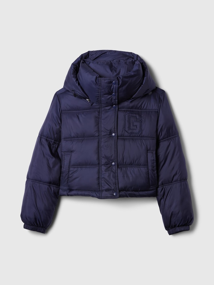 Donkerblauw - Gap logo zware gewatteerde jas - Image 4 of 6
