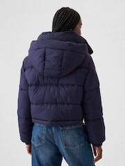 Gap Navy Blue Logo Heavyweight Puffer Coat - Image 5 of 6
